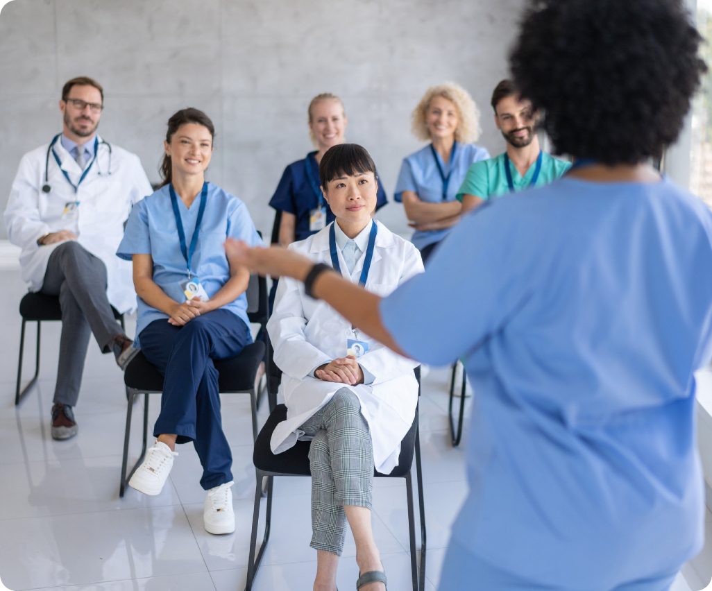 Medical team in a training session